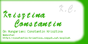 krisztina constantin business card